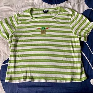 Her Universe Star Wars The Mandalorian Child Stripe Ribbed Girls Baby T-Shirt